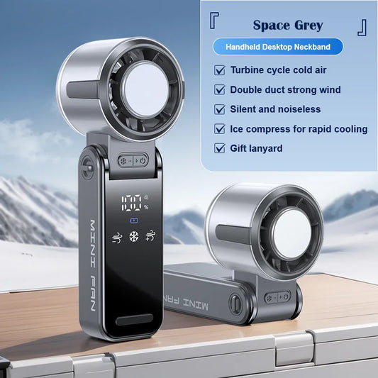 Portable Fans 29,000 RPM Collapsible Foldable TEC Superconducting Cooling Mini Portable Fan Air Cooler Minifan