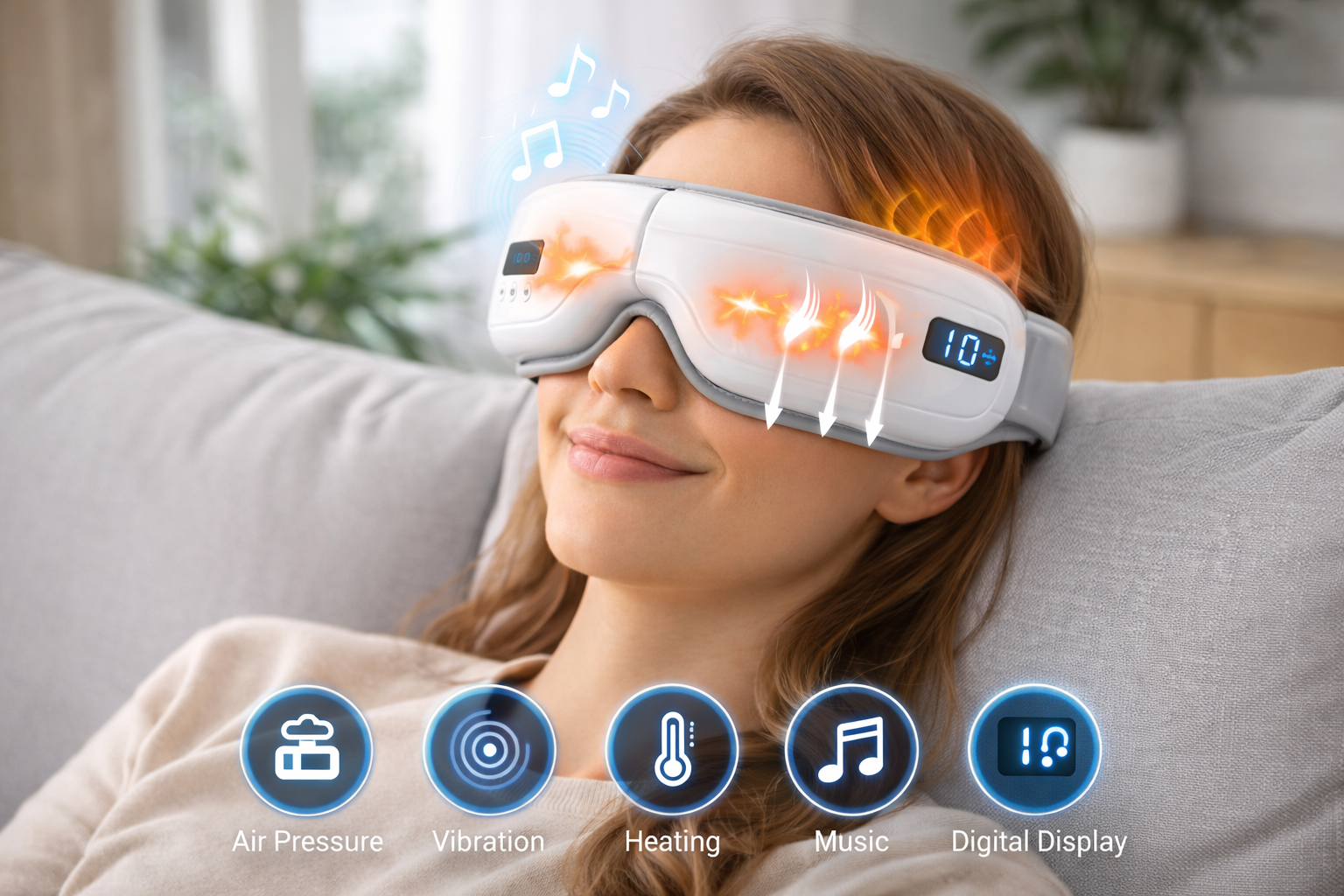 Eye Massager AM005 (Digital Display Version) Eye Massager Grey